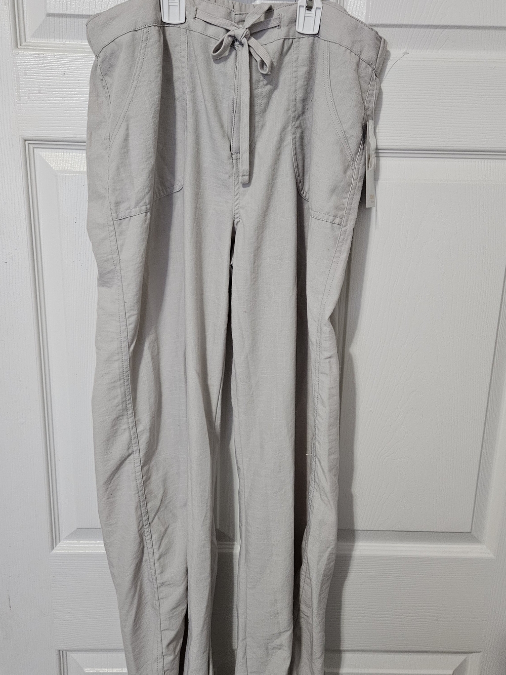 Women's Light Gray Drawstring Casual Pants
